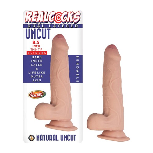 Dildo Deslizante Uncut Realcocks de 8.5 in.