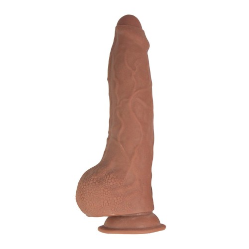 Dildo Doble Capa No Circuncidado 9.5 in. Marrón