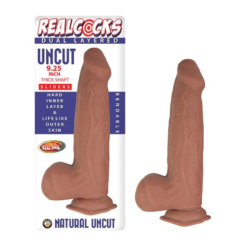 Dildo RealCocks Deslizante Sin Circuncidar - Placer Realista