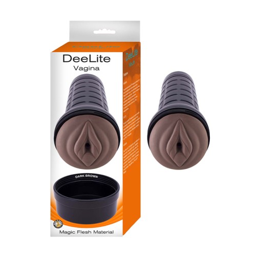 DeeLite Dark Brown Vagina Stroker for Discreet Pleasure