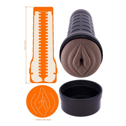 DeeLite Masturbador Vagina Marrón Oscuro para Placer Discreto