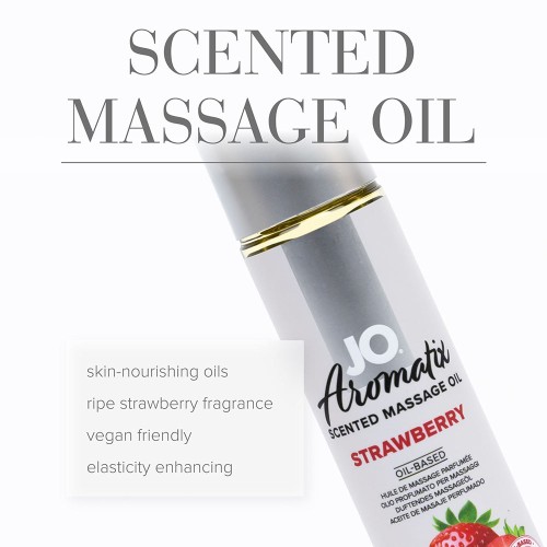 JO Aromatix Strawberry Massage Oil for Sensual Experiences