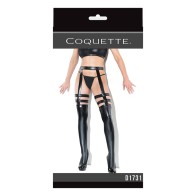 Medias de Wetlook Negros Coquette