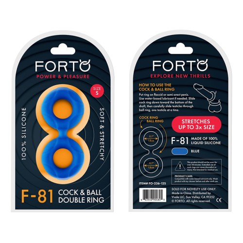 Forto F-81 Double Ring - Liquid Silicone Cock & Ball Ring - Enhance Your Experience