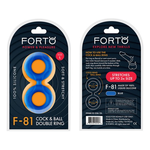 Forto F-81 Silicone Double Ring for Men