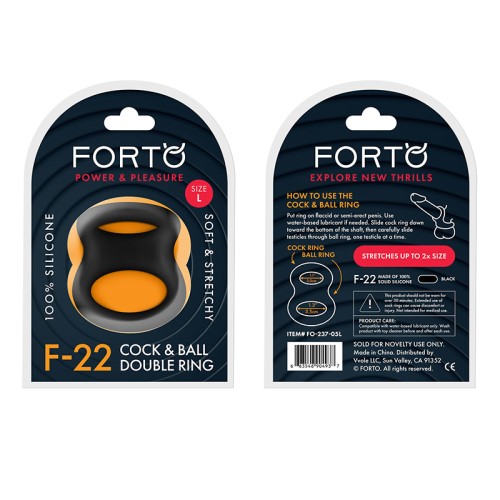 Forto F-22 Liquid Silicone Cock & Ball D-Ring