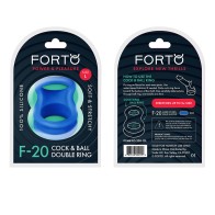 Forto F-20 Anillo de Silicona Líquida y Estirador de Testículos Grande Azul