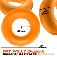 Oxballs Fat Willy 3-Pack Anillos para el Pene Jumbo