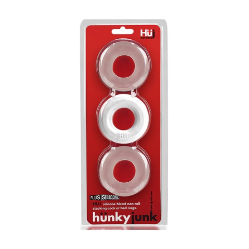 Paquete de 3 C-Rings HUJ3 Hunkyjunk Blanco Hielo