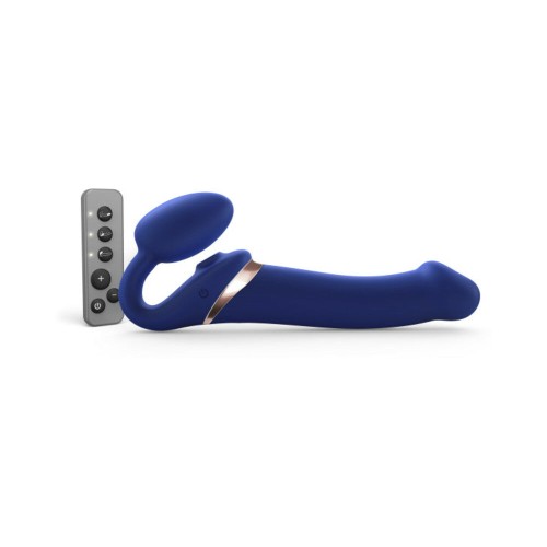 Strap-On Bendable Recargable Control Remoto Azul Noche L