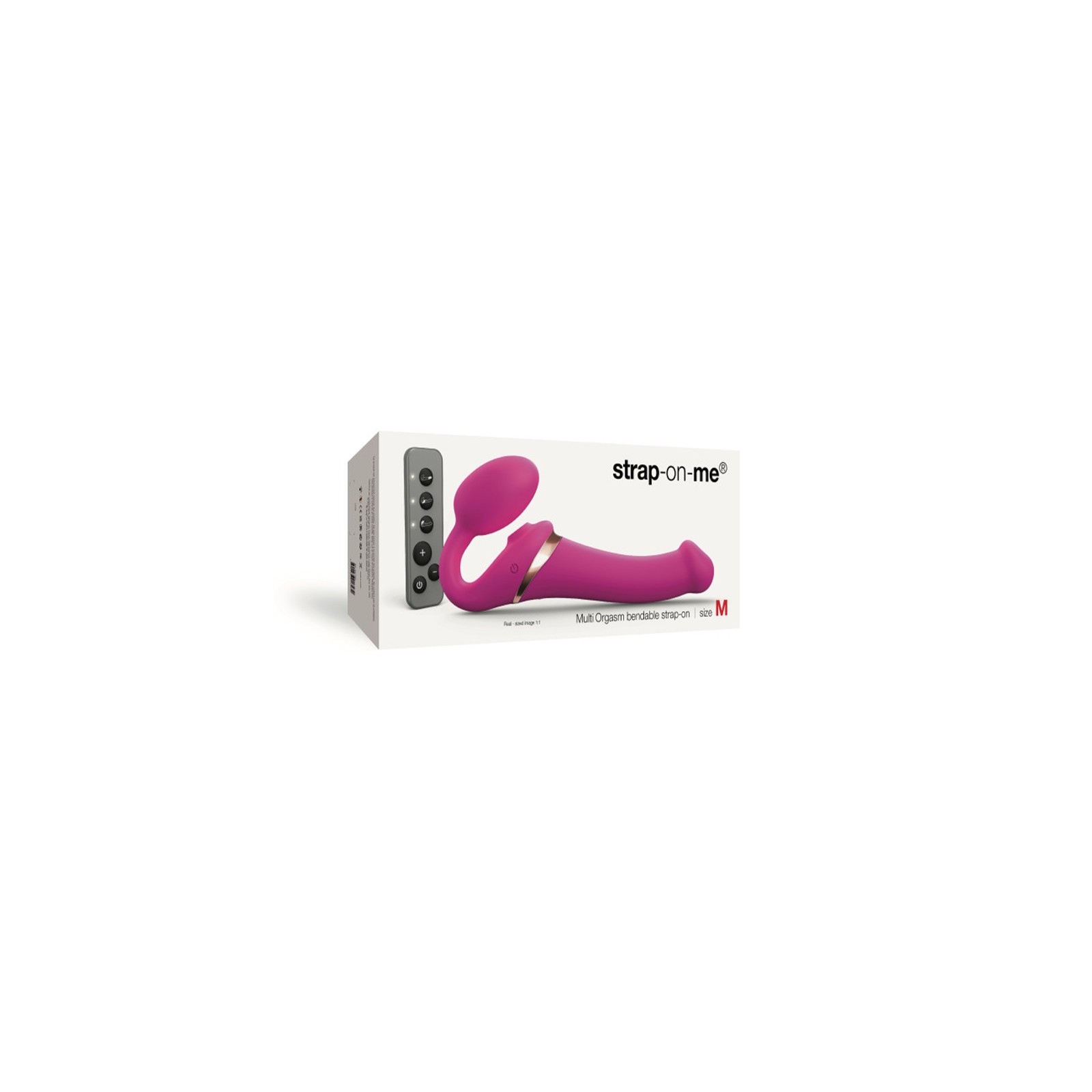 Bendable Strap-On with Remote Control by Strap-On-Me Fuchsia