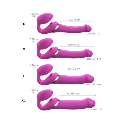 Bendable Strap-On with Remote Control by Strap-On-Me Fuchsia