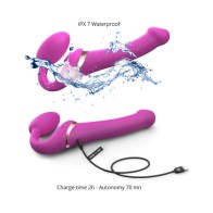 Strap-On-Me Rechargeable Remote Controlled Strap-On Fuchsia S