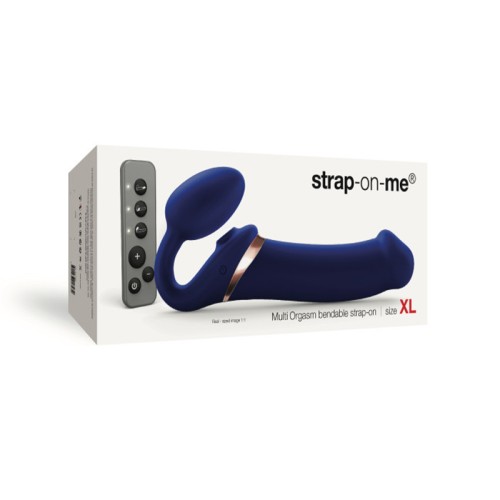 Strap-On-Me Rechargeable Multi Orgasmic Strap-On Night Blue XL