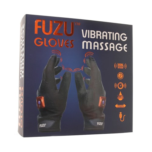 Fuzu Rechargeable Vibrating Massage Gloves Black