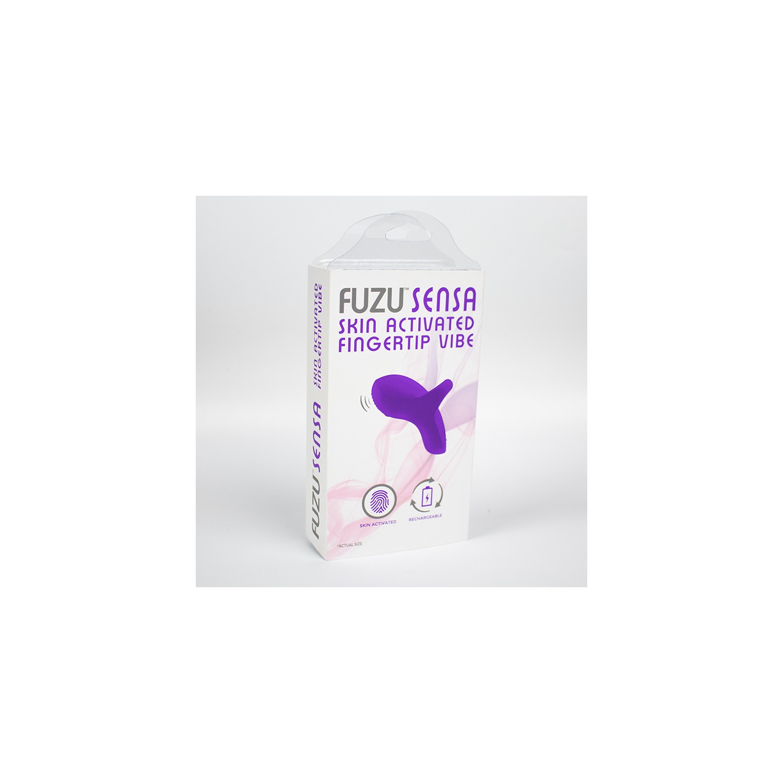 Vibrador de Punta de Dedo Activado por la Piel Fuzu Sensa Púrpura