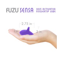 Vibrador de Punta de Dedo Activado por la Piel Fuzu Sensa Púrpura