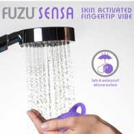 Vibrador de Punta de Dedo Activado por la Piel Fuzu Sensa Púrpura