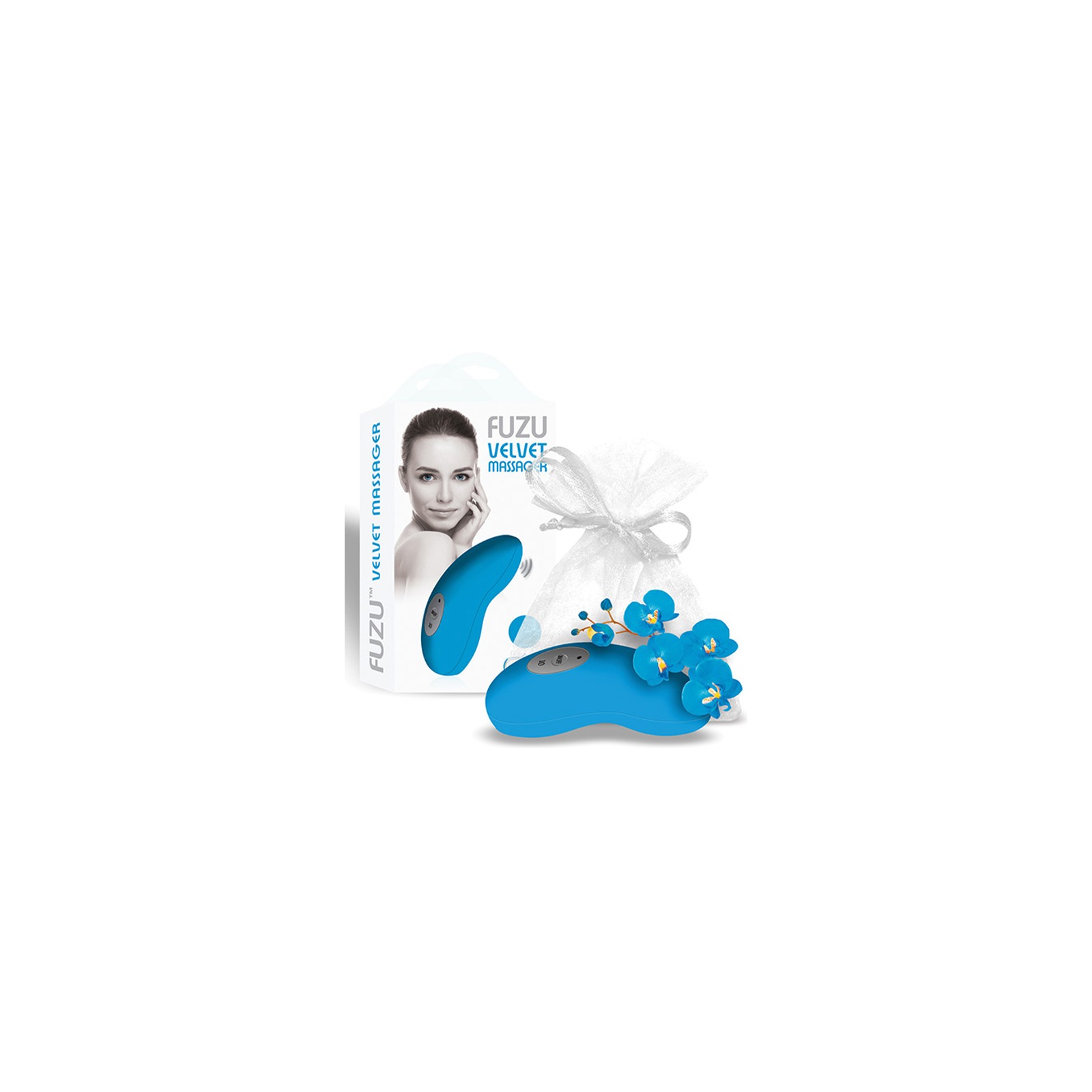 Fuzu Vibrating Palm Massager Neon Blue