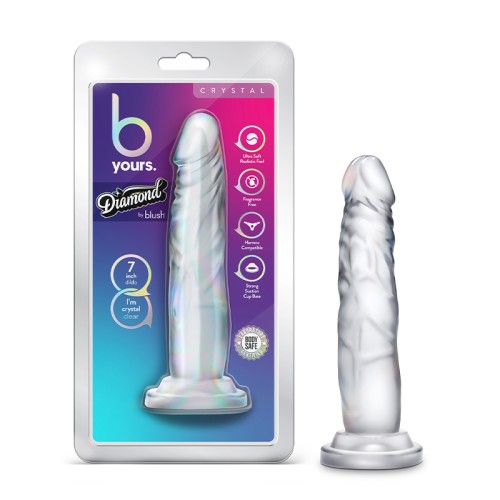 Dildo Diamond Crystal de 7 in. B Yours - Delicia Transparente