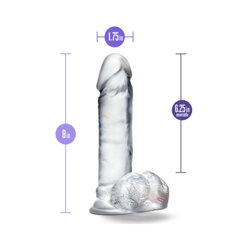 B Yours Diamond Glimmer 8-Inch Realistic Dildo with Balls Clear