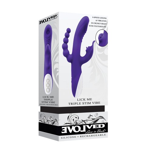 Evolved Lick Me Rechargeable Dual Entry Triple Stimulation Vibrator