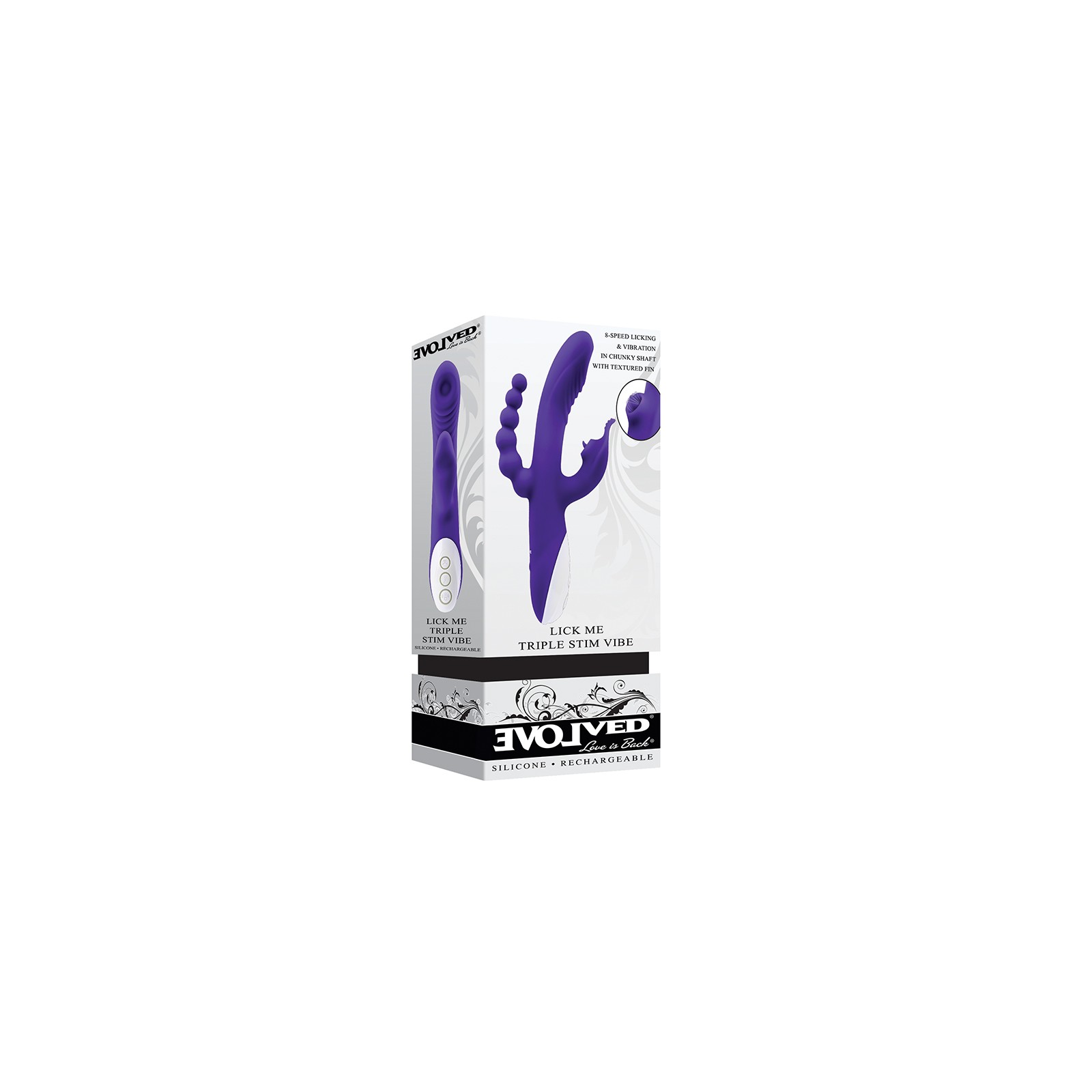 Vibrador Dual de Entrada con Triple Estimulación Evolved Lick Me