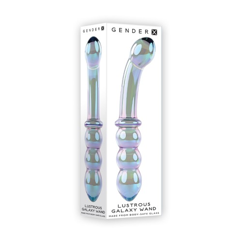 Gender X Varita Galáctica Lustrosa Dildo de Vidrio Doble