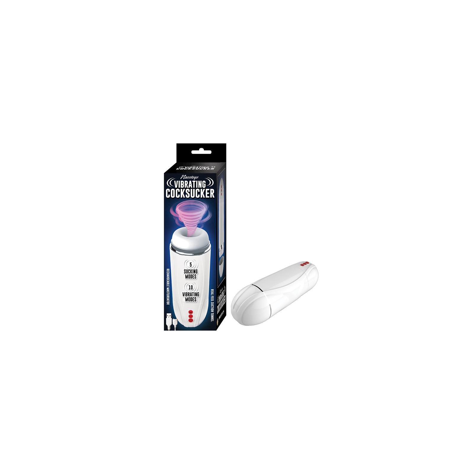 Nasstoys Vibrating Cocksucker White - Pleasure Device