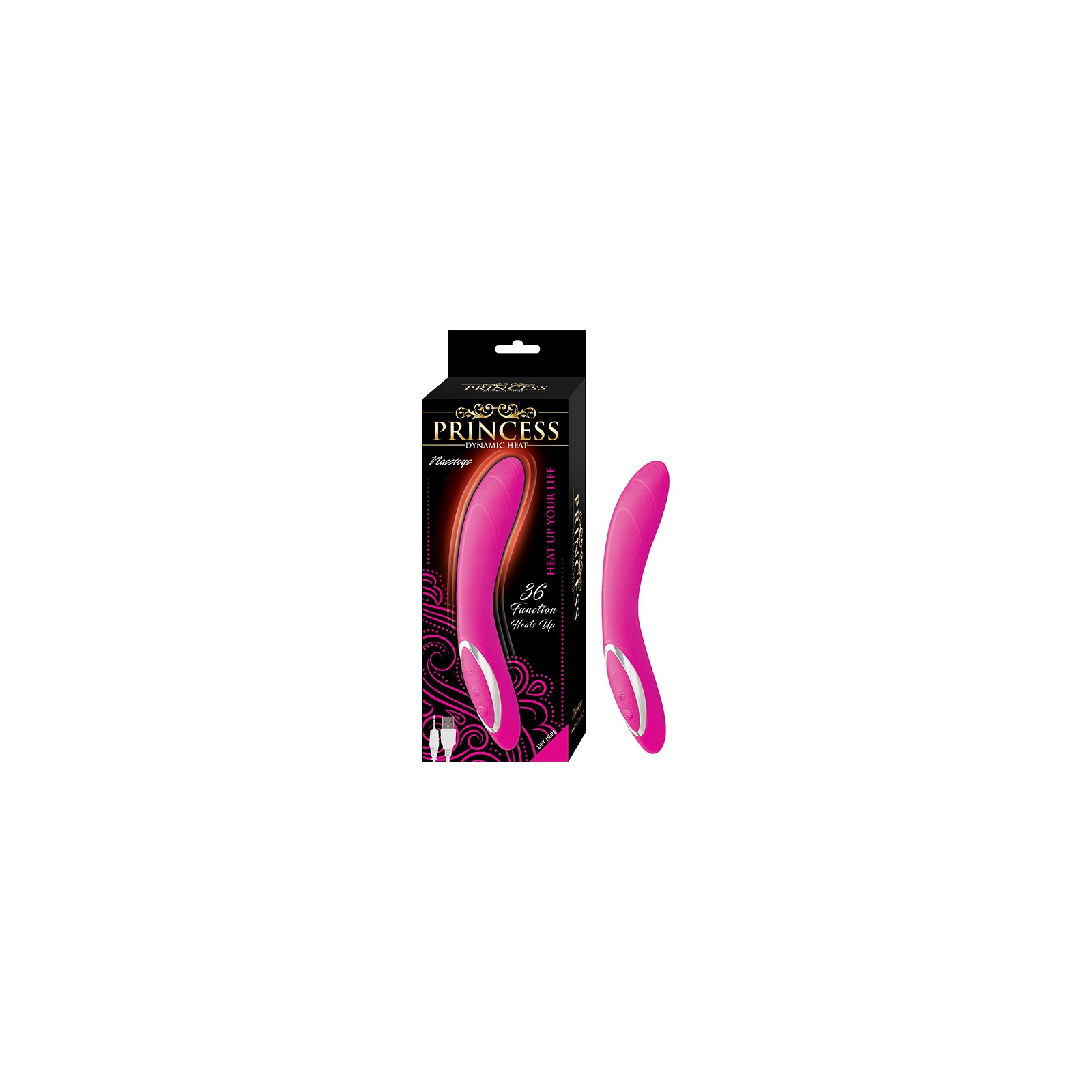 Vibrador G-Spot Calentador Princess de Silicona Rosa