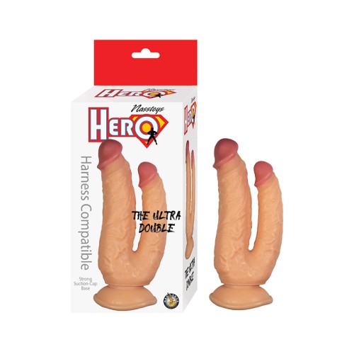 Hero El Doble Dildo Ultra Blanco