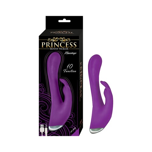 Estimulador Dual Princess Bunny Tickler Silicona Morado