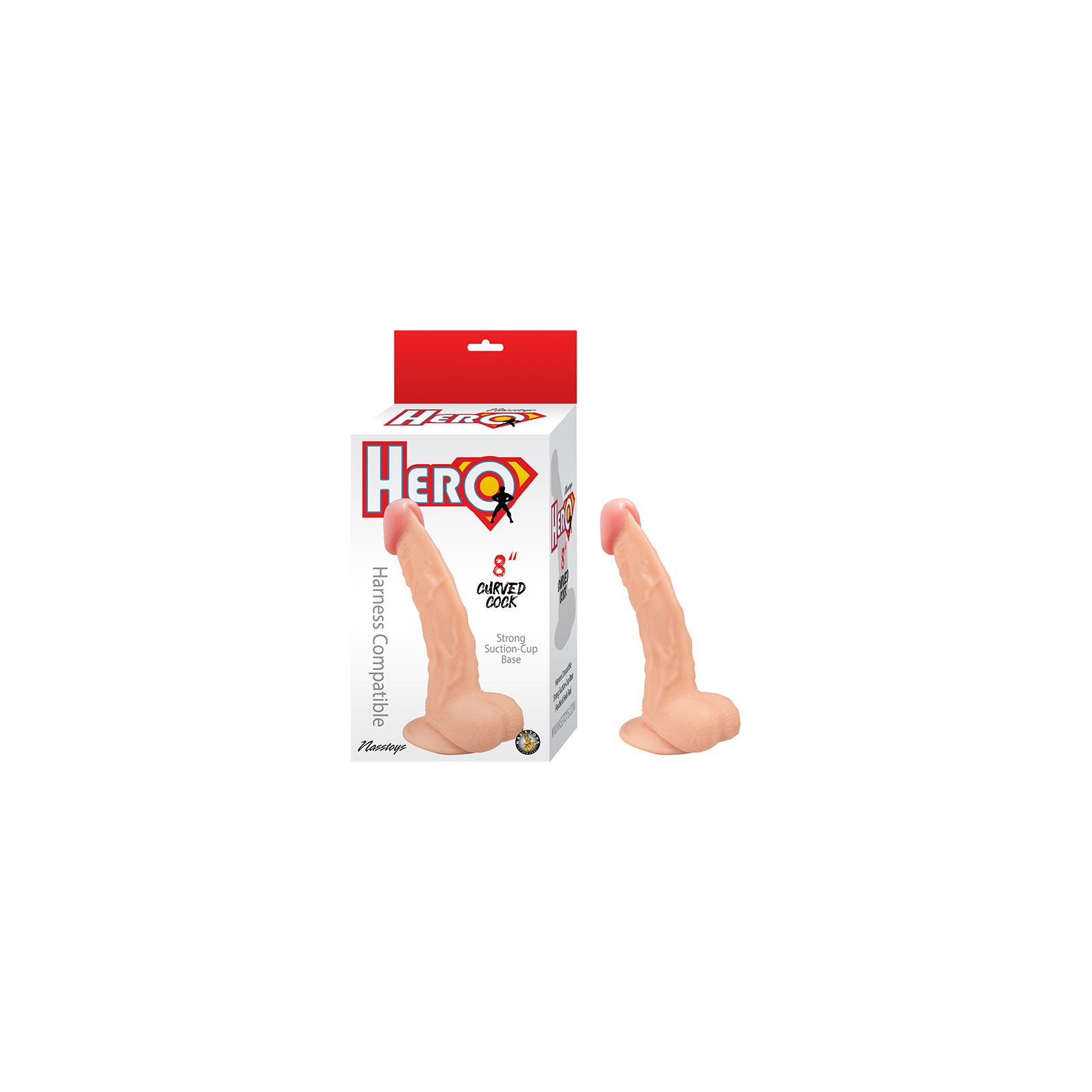 Hero Curved Cock 8 in White