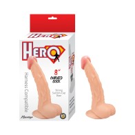 Hero Curved Cock 8 in White