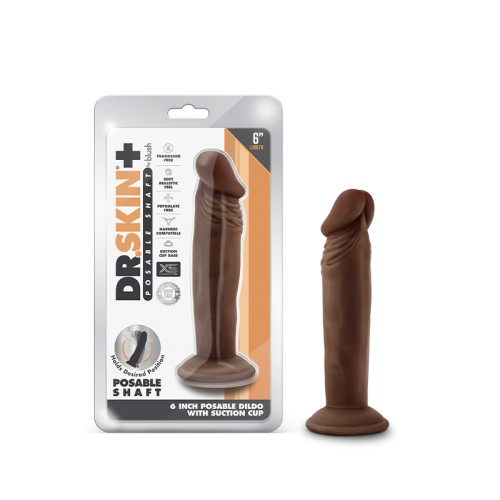 Dildo Posable Dr. Skin Plus de 6 in. para Placer Realista