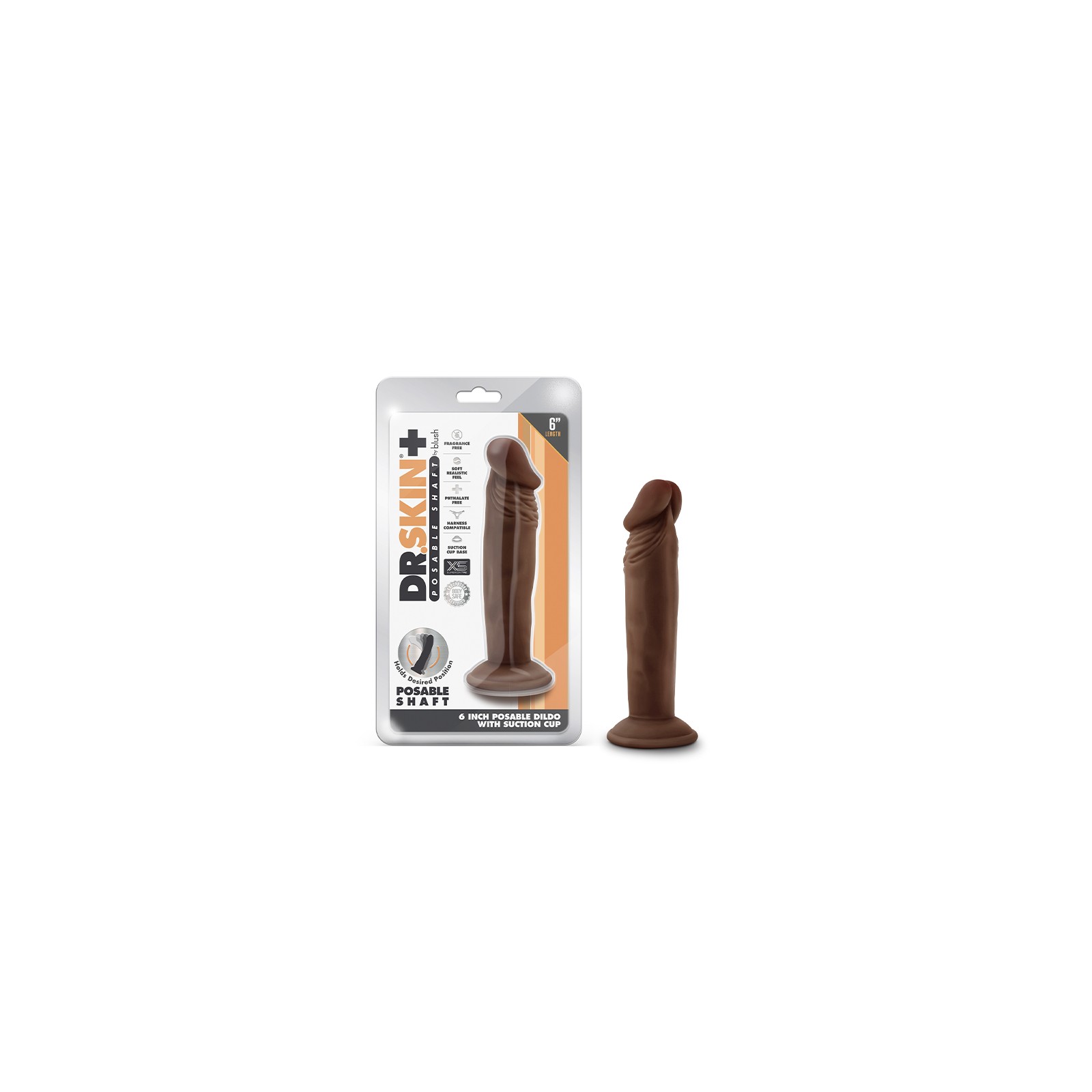 Dr. Skin Plus 6in. Posable Dildo for Realistic Pleasure