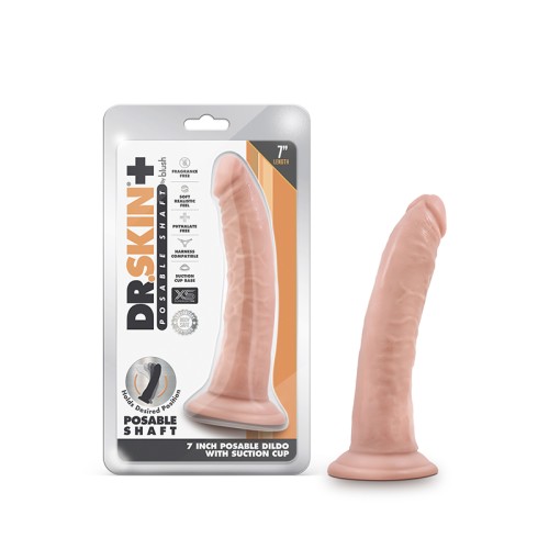 Dildo Realista Posable Dr. Skin Plus 7 in. Beige