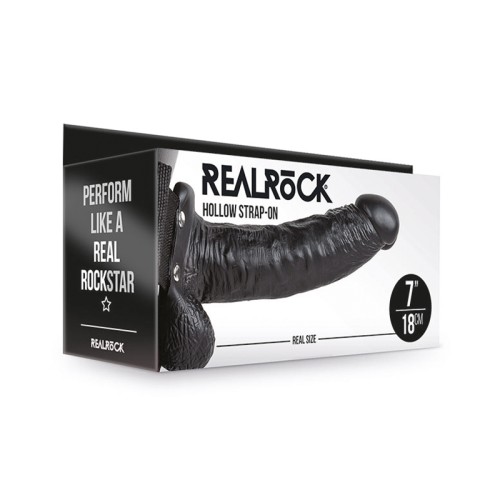 RealRock Realistic 7 in. Hollow Strap-On for Enhanced Pleasure