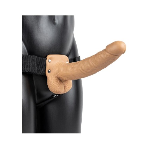 RealRock 9 in. Vibrating Hollow Strap-On