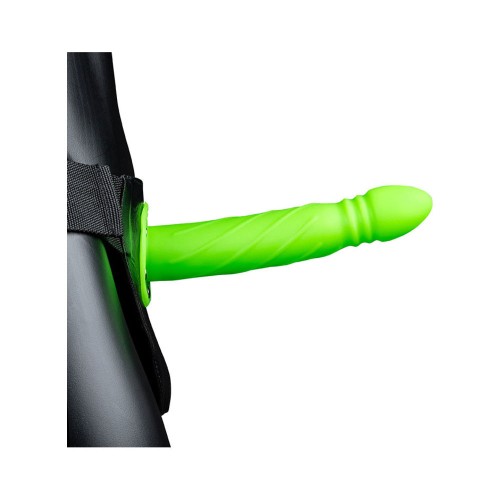 Ouch Strap-On Hueco Twisted que Brilla Verde Neón