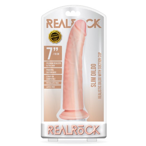 RealRock 7 in. Slim Dildo with Suction Cup