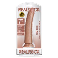 RealRock 7 inch Realistic Slim Dildo with Suction Cup