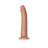 Dildo Realista Slim de 8in con Base de Succión RealRock para Placer Realista