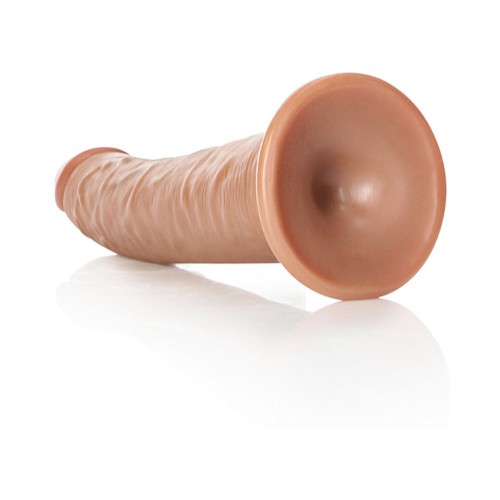 RealRock 8in Slim Dildo with Suction Cup for Realistic Pleasure