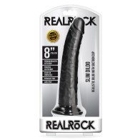 RealRock Realistic 8 in Slim Dildo With Suction Cup