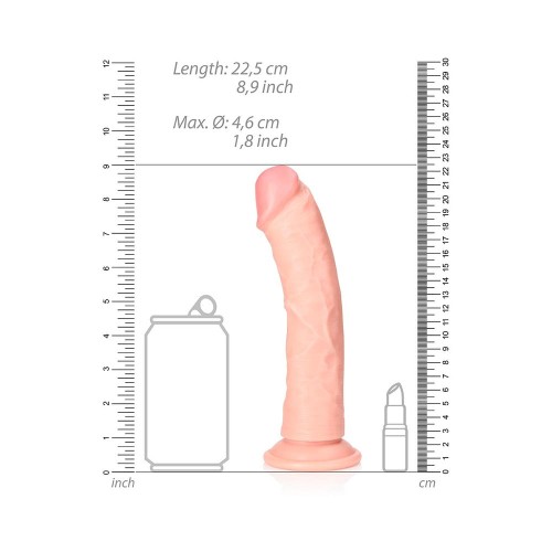 RealRock Dildo Curvado con Ventosa Beige