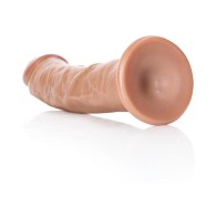 RealRock Realistic 8" Curved Dildo With Suction Cup Tan