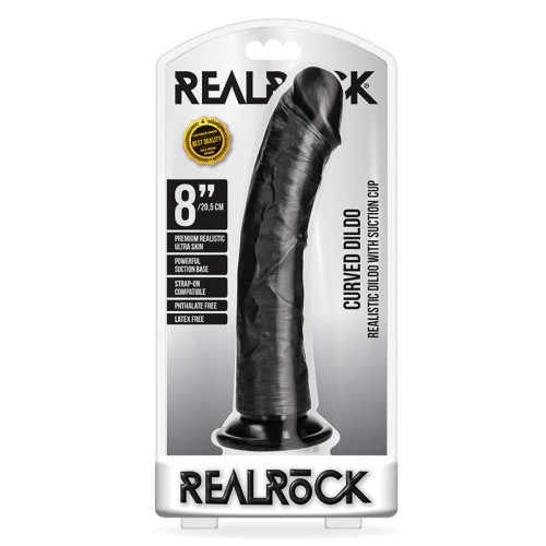 Dildo Curvado RealRock de 8 in. con Ventosa