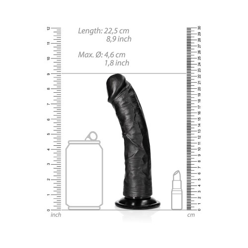 Dildo Curvado RealRock de 8 in. con Ventosa