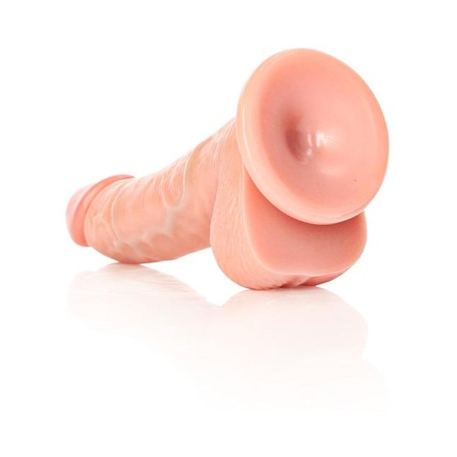 RealRock 6 in. Curved Dildo with Balls